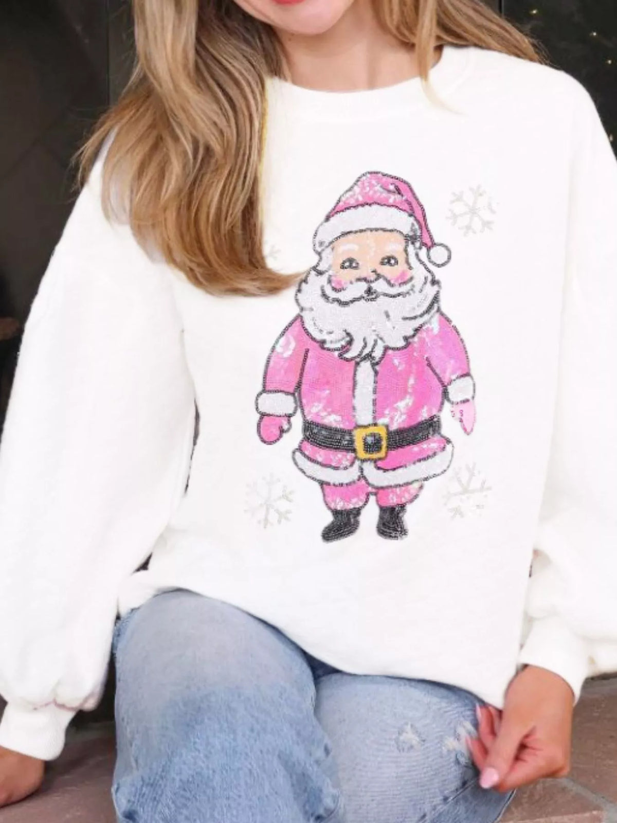 Sparkly Sequin Crewneck Sweatshirt