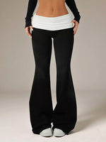 High-Waisted Polka Dot Flare Pants