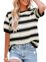 Striped Crew Neck T-Shirt