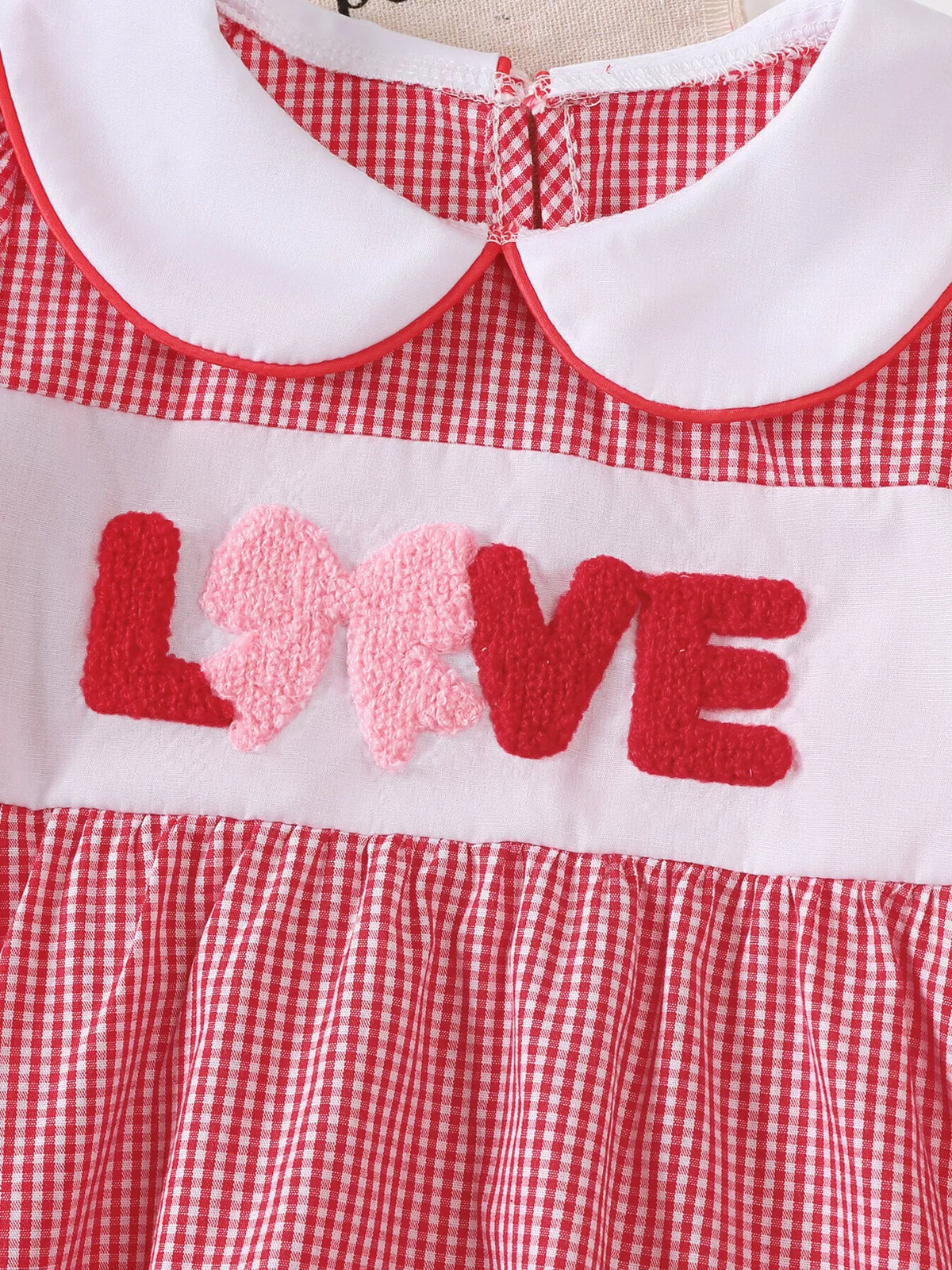 Children's Gingham 'LOVE' Top and Shorts Set
