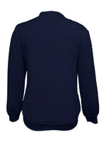 Textured Zip Up Long Sleeve Jacket