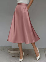 Satin Midi Skirt