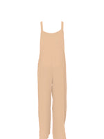 Full Size Casual Wide Leg Textured Overalls Plus Size