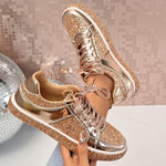 Round Toe Lace Up Sneakers