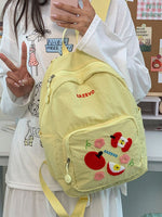 Embroidered Lightweight Backpack Bag