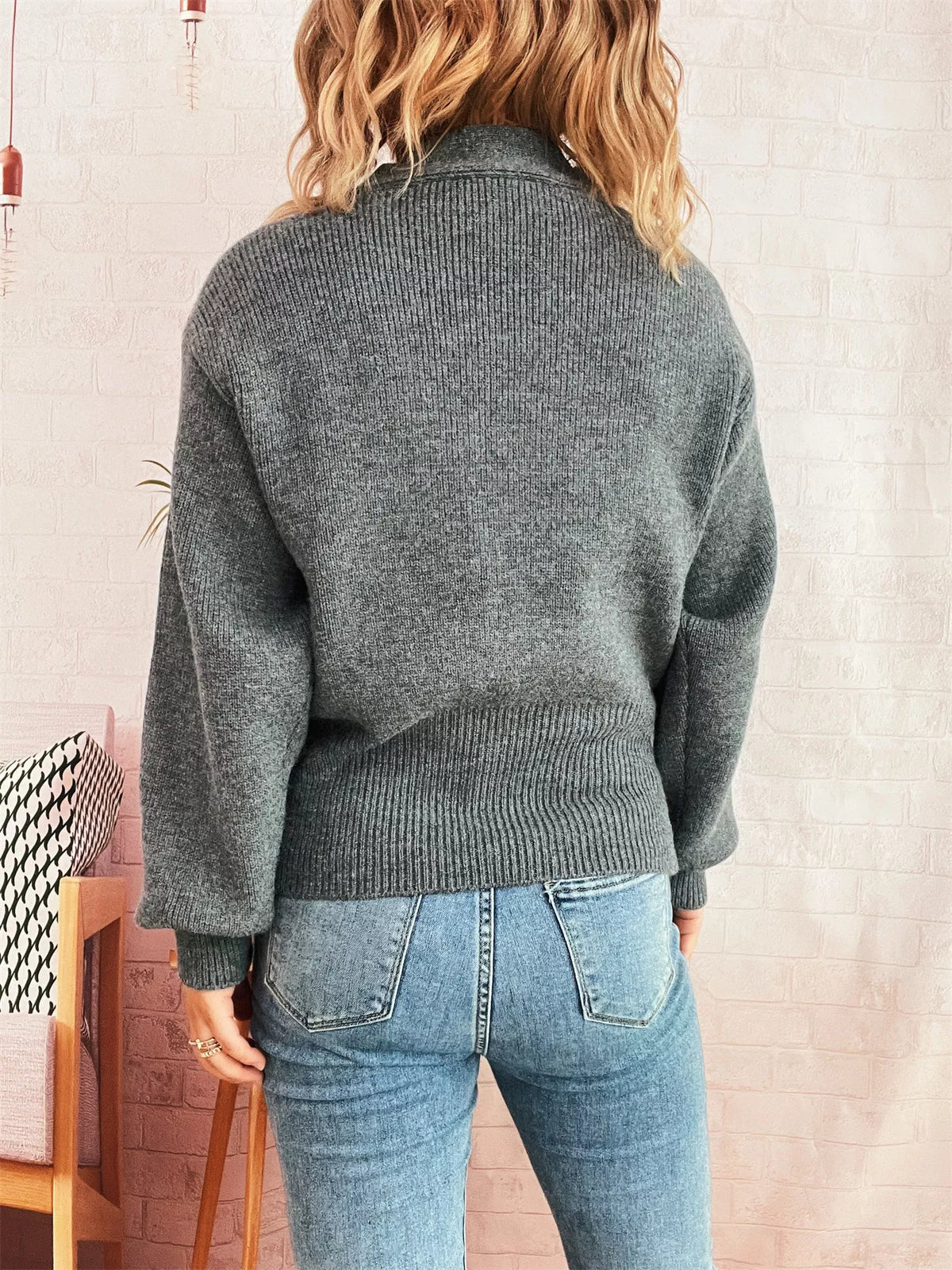 Button Up Long Sleeve Cardigan