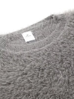 Fuzzy Round Neck Long Sleeve Sweater