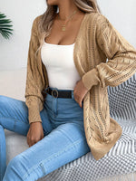 Openwork Open Front Cardigan