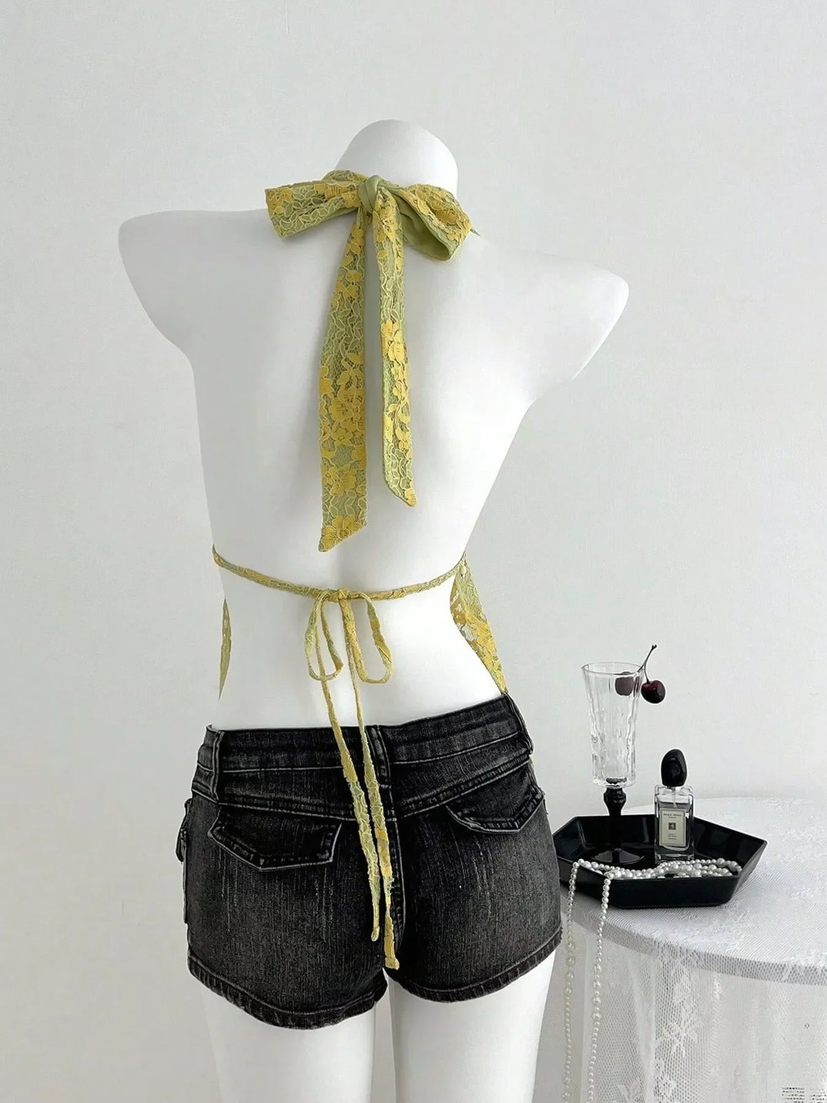 Lace Halter Neck Cami