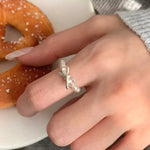 Bow Pearl Beaded Ring