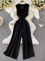 Sleeveless Wide Leg Jumpsuit