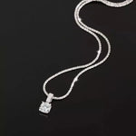 1 Carat 925 Sterling Silver Moissanite Necklace