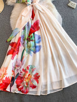 Floral Off-Shoulder A-Line Dress