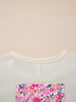 Floral Half Sleeve Oversized Top