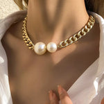 18K Gold-Plated Pearl Necklace