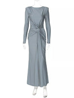 Twisted Long Sleeve Maxi Dress