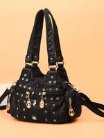 Rivet Decor Multifunctional Crossbody Bag