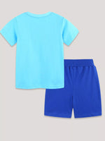 Children's Cartoon Excavator Print Tee and Shorts Set