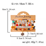 6 Piece Halloween Letter Beaded Bracelet