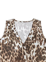 Leopard Sleeveless Top and Skort Set