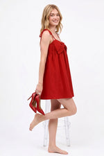 SO ME Ribbon Sleeveless Game Day Cheer Up Mini Dress