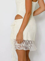 Ruffled Lace Mini Skirt