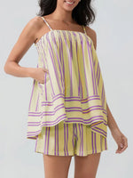 Smocked Square Neck Cami and Shorts Set