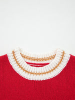 MERRY Contrast Edge Drop Shoulder Christmas Sweater