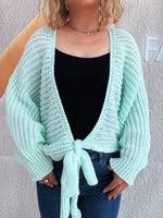 Tie Front Long Sleeve Cardigan