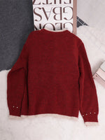 Pearl Embellished Button-Front Cardigan