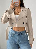 Double-Breasted Cropped Outerwear