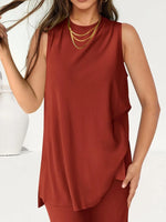 Round Neck Tank and Pants Set
