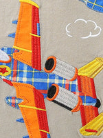 Children's Airplane Graphic Tee & Plaid Shorts Set