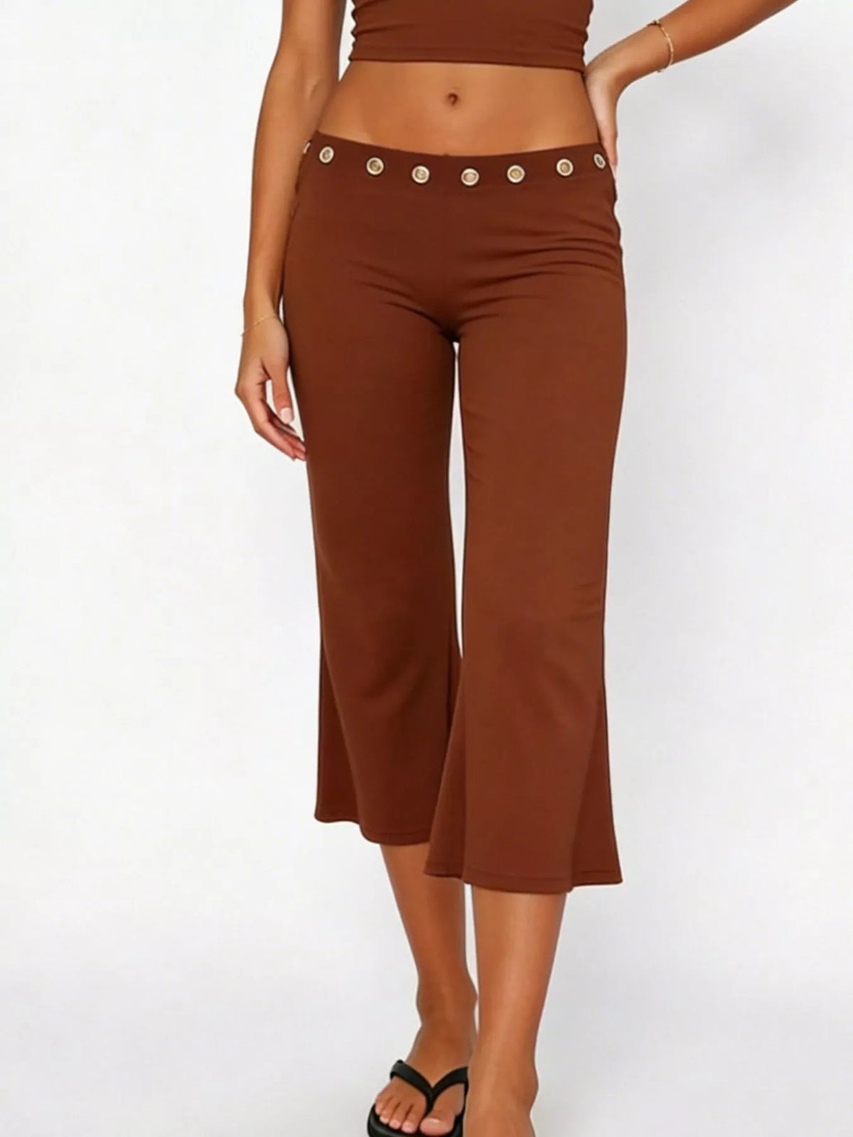 Mid Rise Capris Pants