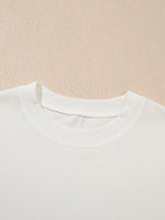 Floral Puff Sleeve Round Neck T-Shirt