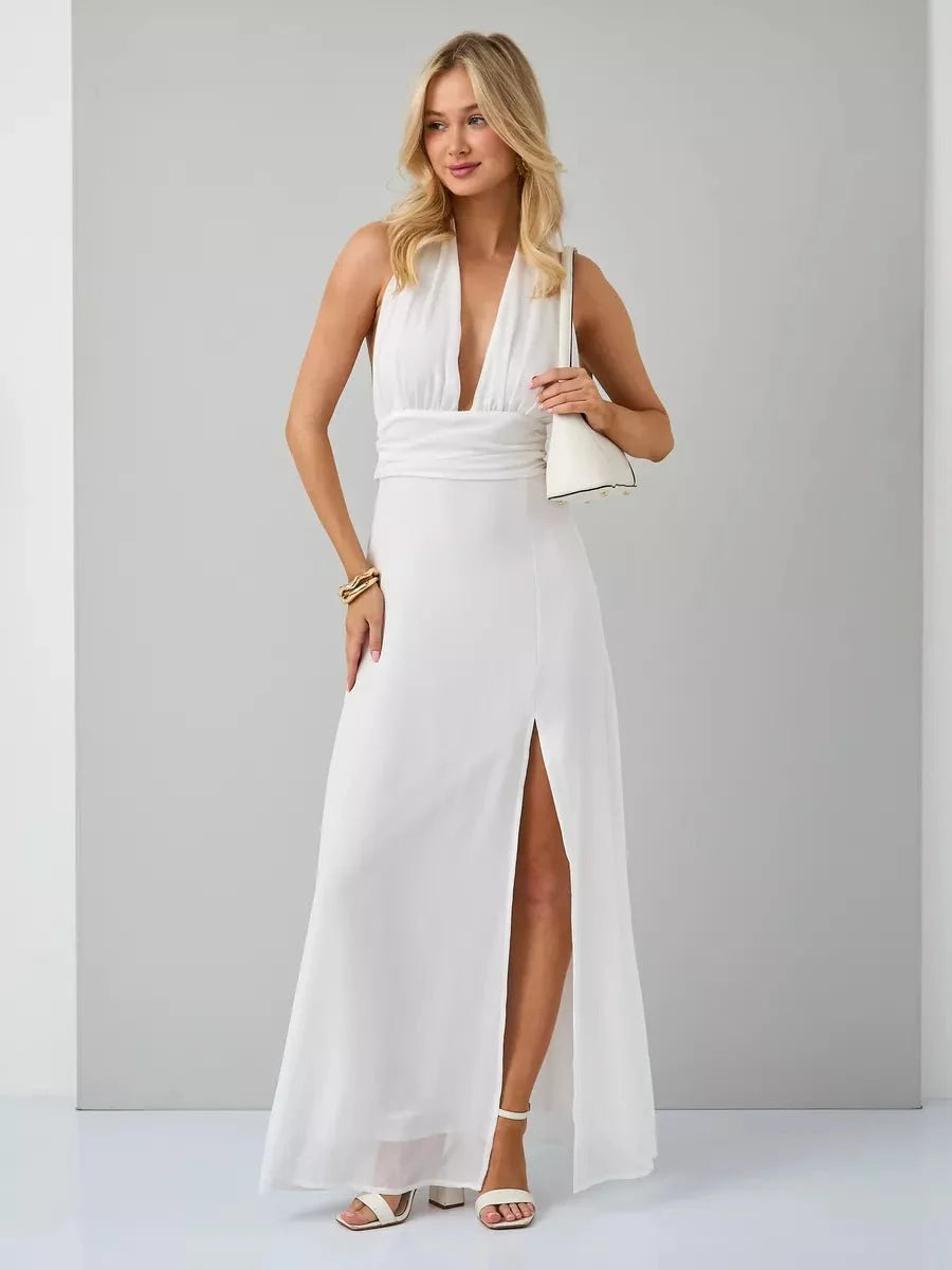 Fredrick Halterneck V-Neck Dress