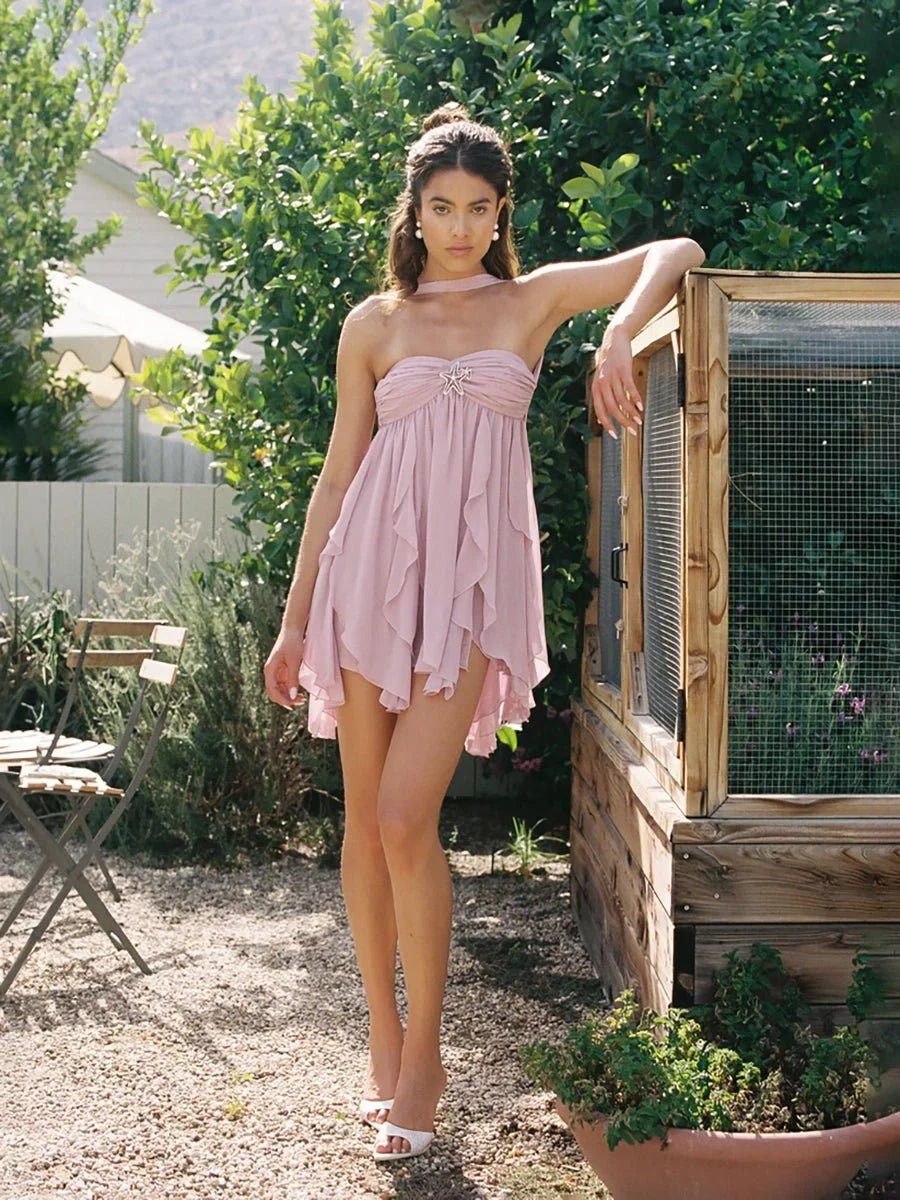 Jocelyn Ins Halter Neck Backless Dress Summer