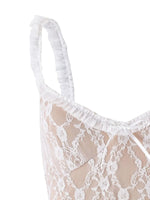 Lace Cami Top with Frill Straps - Ladyez