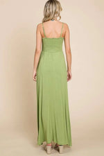 Culture Code Full Size Smocked Cami Maxi Dress with Pockets - Ladyez