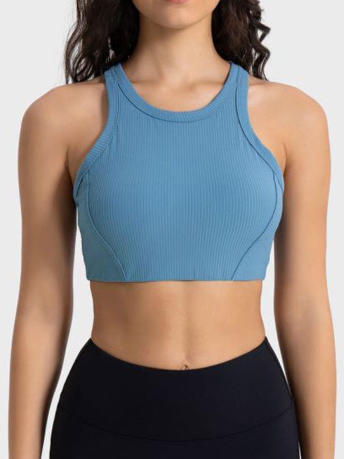 Millennia Wide Strap Cropped Sport Tank - Ladyez