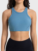 Millennia Wide Strap Cropped Sport Tank - Ladyez