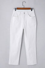 High-Waisted Straight Leg Jeans