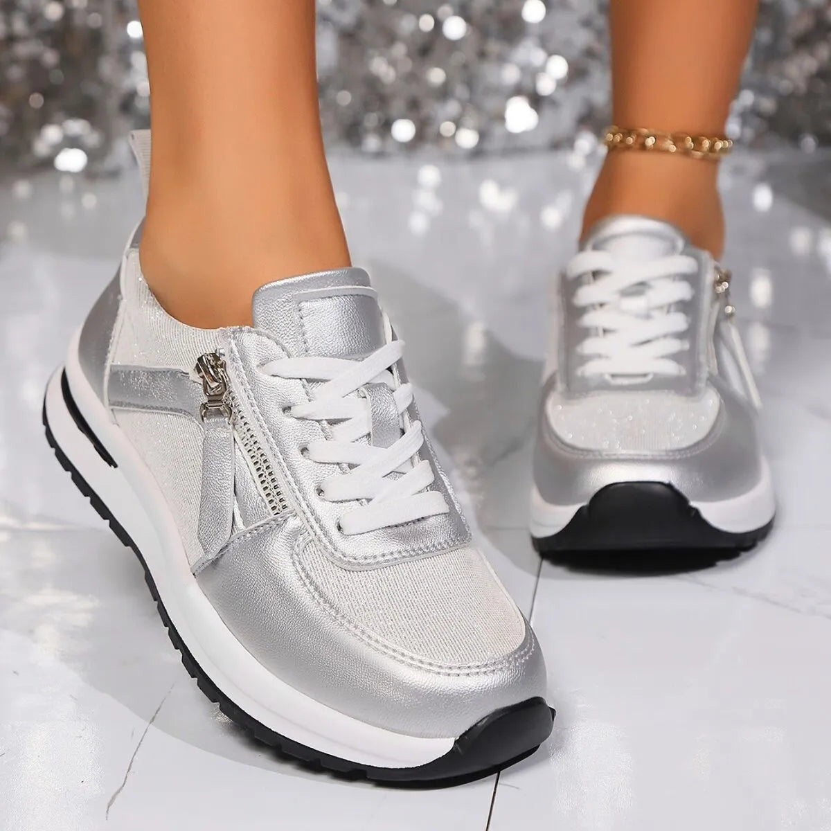 Lace Up Platform Athletic