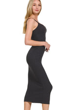 Zenana Ribbed Bodycon Midi Dress