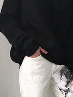 V-Neck Dropped Shoulder Sweater