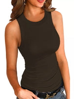 Full Size Ribbed Round Neck Tank Plus Size