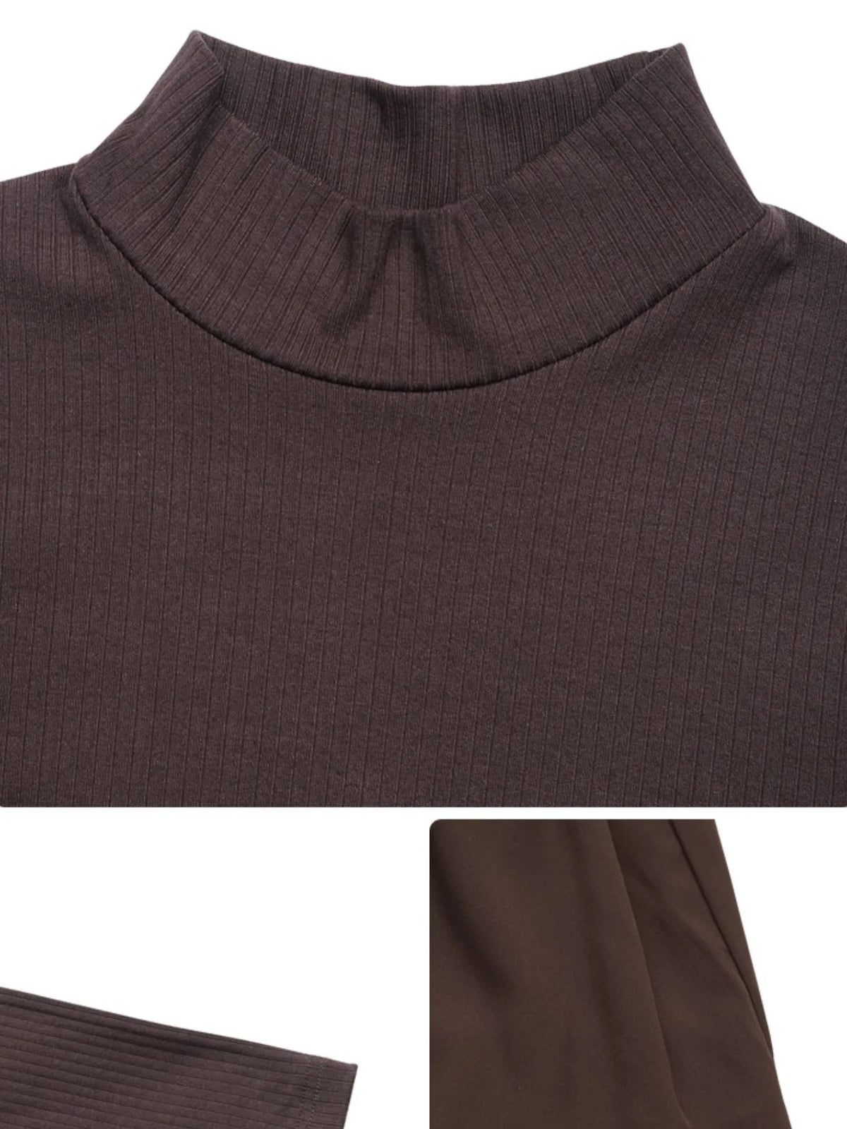 Mock Neck Long Sleeve Bubble Hem Dress