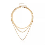 18K Gold-Plated Three-Layered Necklace