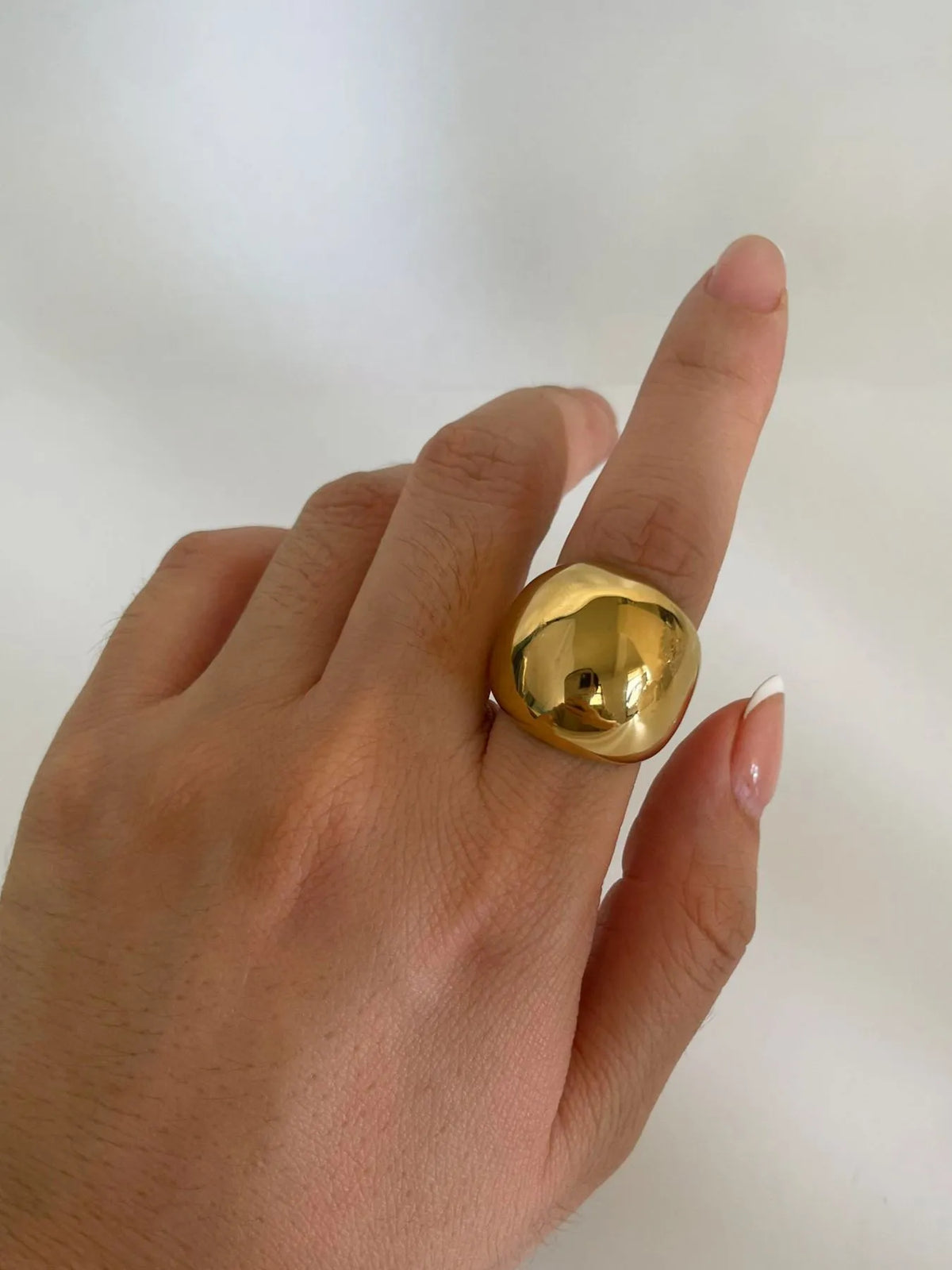2-Piece Stainless Steel Bubble Shape Ring - Ladyez