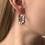 Textured Hoop Earrings